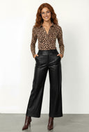 Trinity Leopard Button Front Shirt