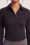 Corset Detail Long Sleeve Top