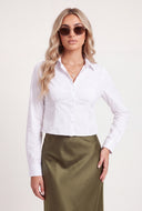 Corset Detail Long Sleeve Top