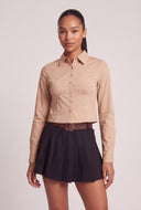 Corset Detail Long Sleeve Top