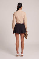 Corset Detail Long Sleeve Top