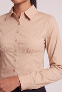Corset Detail Long Sleeve Top