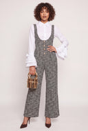 Tweed Plunge Jumpsuit