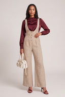 Tweed Plunge Jumpsuit