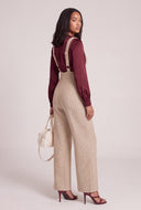 Tweed Plunge Jumpsuit