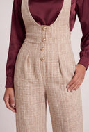 Tweed Plunge Jumpsuit
