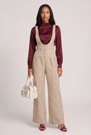 Tweed Plunge Jumpsuit
