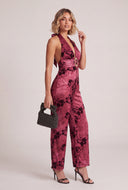 Clementine Floral Halter Jumpsuit