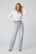Zip Fleece Crop Hoodie