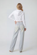 Zip Fleece Crop Hoodie