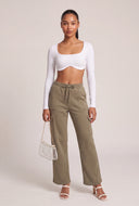Drawstring Cargo Sweatpants