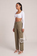Drawstring Cargo Sweatpants