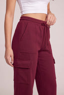 Drawstring Cargo Sweatpants