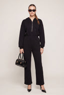 Hooded Wide Leg Jumpsuit