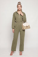 Hooded Wide Leg Jumpsuit