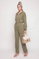 Hooded Wide Leg Jumpsuit