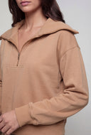 Lainey Collared Quarter Zip Sweatshirt