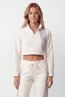 Keziah Cropped Fleece Quarter Zip Sweatshirt
