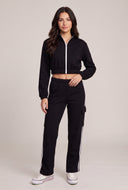 Carolyn Zip Crop Sweatshirt