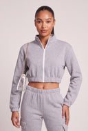 Carolyn Zip Crop Sweatshirt