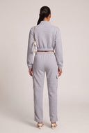 Carolyn Zip Crop Sweatshirt