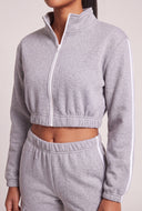 Carolyn Zip Crop Sweatshirt