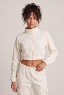 Carolyn Zip Crop Sweatshirt