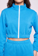 Carolyn Zip Crop Sweatshirt