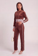 Velour Crop Zip Hoodie