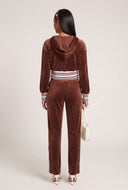 Velour Crop Zip Hoodie