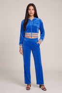 Velour Crop Zip Hoodie