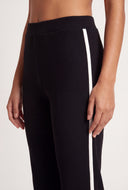 Contrast Stripe Flare Pants