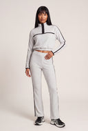 Contrast Stripe Flare Pants