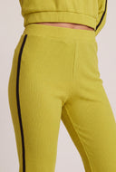 Contrast Stripe Flare Pants