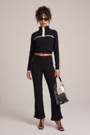 Contrast Crop Pullover