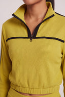Contrast Crop Pullover