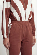 Harley Contrast Stripe Flare Leg Scuba Pants