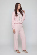Bow Bubble Hem Pullover Sweatshirt