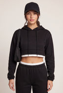 Contrast Crop Hoodie