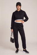 Contrast Crop Hoodie