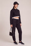 Contrast Crop Hoodie