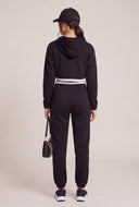Contrast Crop Hoodie