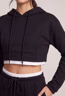 Contrast Crop Hoodie