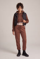 Contrast Crop Hoodie