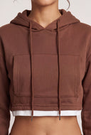 Contrast Crop Hoodie