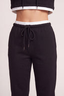 Contrast Drawstring Sweatpants