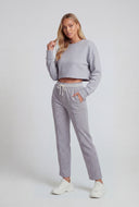 Pintuck Straight-Leg Sweatpants
