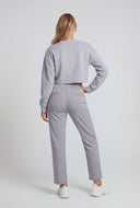 Pintuck Straight-Leg Sweatpants