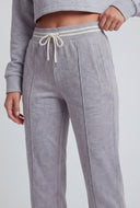 Pintuck Straight-Leg Sweatpants