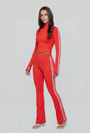 Hadlee Varsity Stripe Crop Track Jacket